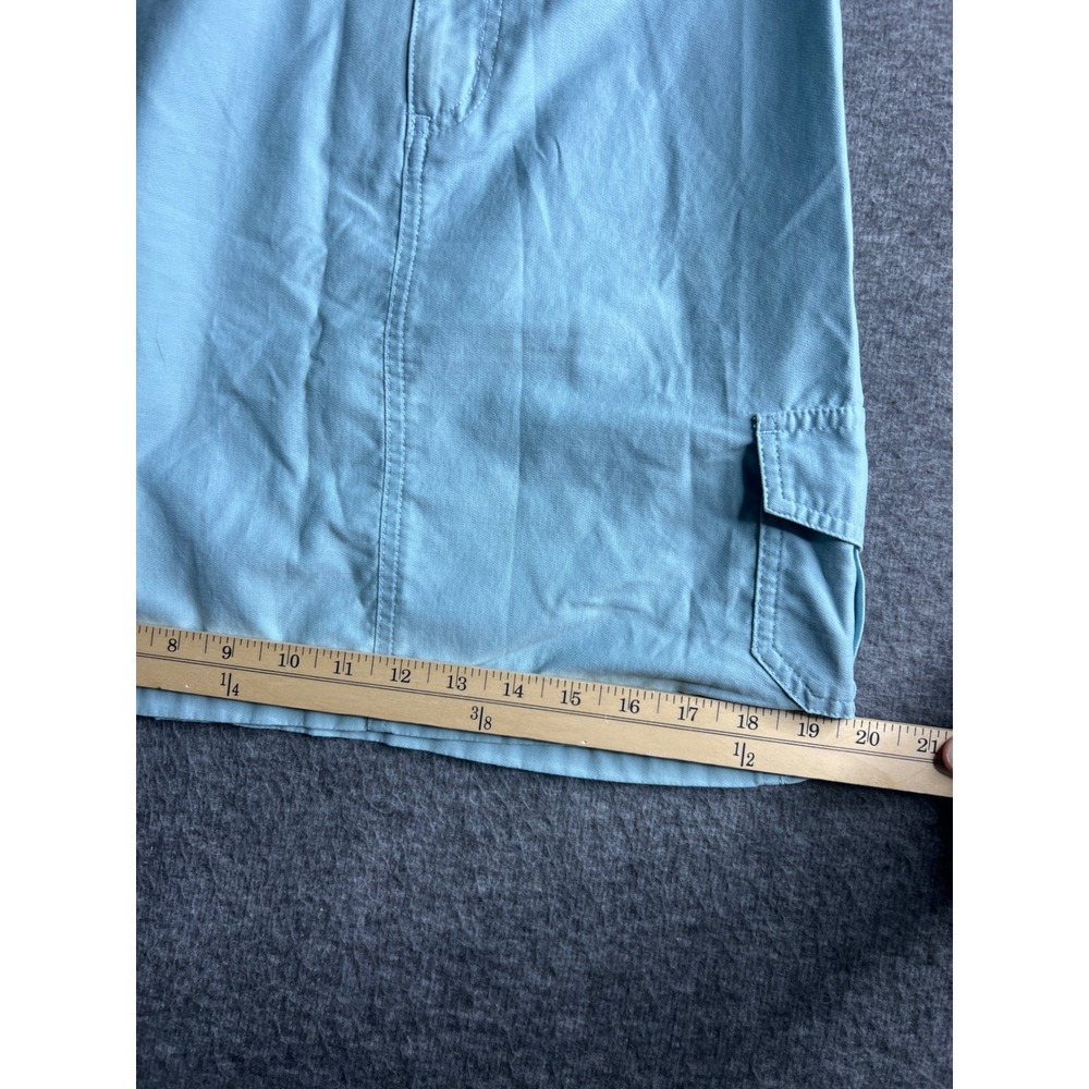 Horny Toad Women's Light Blue Herringbone Cargo Skirt Adjustable Waist Utility - Picture 13 of 14
